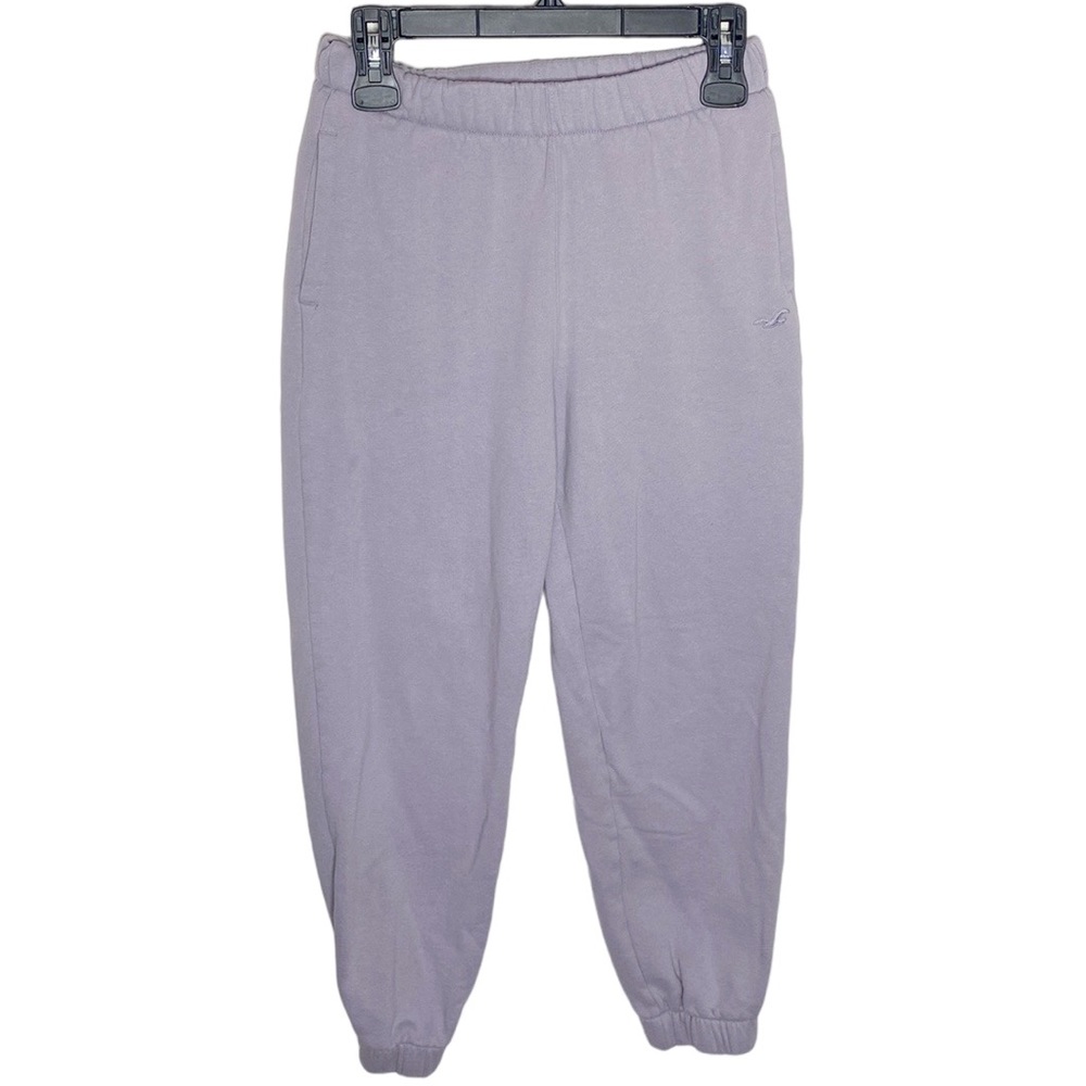 Hollister dusty lilac ultra high rise fleece lined dad style joggers size XS